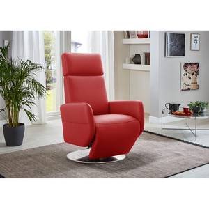 Fauteuil relax Bosville Cuir véritable - Cuir Pua: Rouge - Fonction relaxation - Réglage électrique : 2 moteurs avec batterie