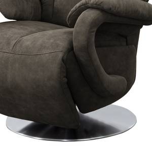 Fauteuil relax Foulbec Microfibre - Microfibre Priya: Anthracite - Fonction relaxation