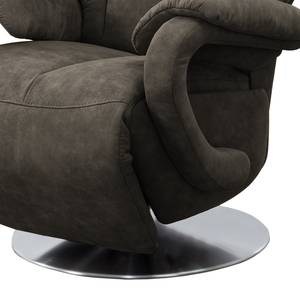 Relaxfauteuil Foulbec microvezel - Microvezel Priya: Antracitekleurig - Relaxfunctie