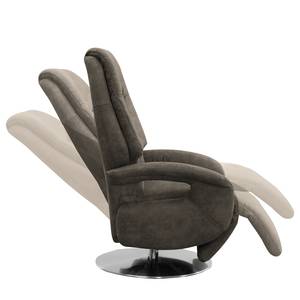 Relaxfauteuil Givors microvezel - Microvezel Priya: Antracitekleurig - Relaxfunctie - Met opstahulp