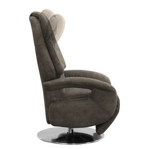 Relaxfauteuil Givors microvezel - Microvezel Priya: Antracitekleurig - Relaxfunctie - Met opstahulp