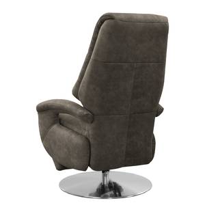 Relaxfauteuil Givors microvezel - Microvezel Priya: Antracitekleurig - Relaxfunctie - Met opstahulp