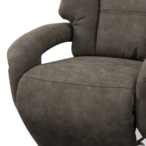 Relaxfauteuil Givors microvezel - Microvezel Priya: Antracitekleurig - Relaxfunctie - Met opstahulp