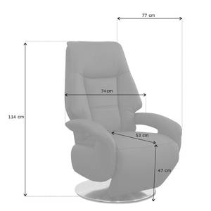 Relaxfauteuil Givors microvezel - Microvezel Priya: Antracitekleurig - Relaxfunctie - Met opstahulp