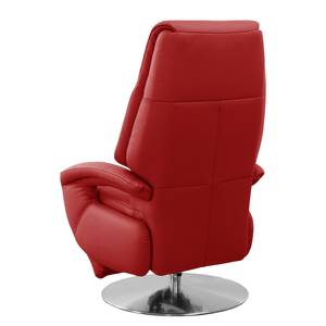 Relaxfauteuil Givors echt leer - Leer Pua: Rood - Relaxfunctie - Met opstahulp