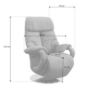 Relaxfauteuil Foulbec echt leer - Leer Pua: Donkerbruin - Relaxfunctie