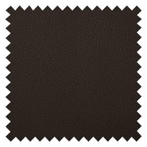 Gestoffeerde Hocker Monteux echt leer - Leer Pua: Donkerbruin - 63 x 63 cm