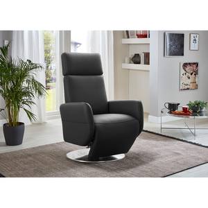 Fauteuil relax Bosville Cuir véritable - Cuir Pua: Noir - Fonction relaxation - Réglage électrique : 2 moteurs avec batterie