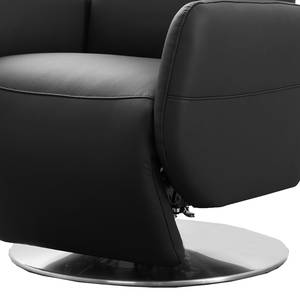 Fauteuil relax Bosville Cuir véritable - Cuir Pua: Noir - Fonction relaxation - Réglage électrique : 2 moteurs avec batterie