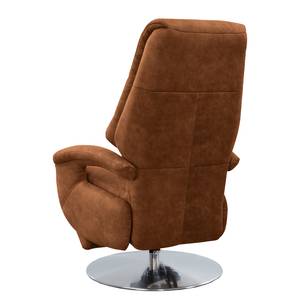 Relaxfauteuil Givors microvezel - Microvezel Priya: Cognackleurig - Relaxfunctie - Met opstahulp