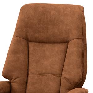 Relaxfauteuil Givors microvezel - Microvezel Priya: Cognackleurig - Relaxfunctie - Met opstahulp