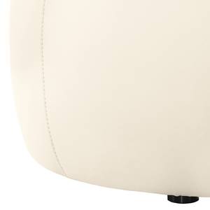 Polsterhocker Monteux Echtleder - Echtleder Pua: Creme - 63 x 63 cm