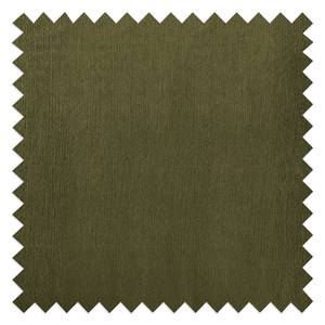 Repose-pieds capitonné Monteux Velours - Velours Ravi: Vert olive - 63 x 63 cm