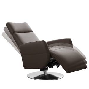 Fauteuil relax Bosville Cuir véritable - Cuir Pua: Marron foncé - Fonction relaxation - Réglage électrique : 2 moteurs avec batterie