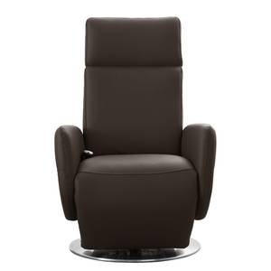 Fauteuil relax Bosville Cuir véritable - Cuir Pua: Marron foncé - Fonction relaxation - Réglage électrique : 2 moteurs avec batterie