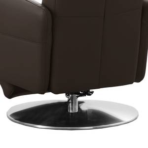 Fauteuil relax Bosville Cuir véritable - Cuir Pua: Marron foncé - Fonction relaxation - Réglage électrique : 2 moteurs avec batterie