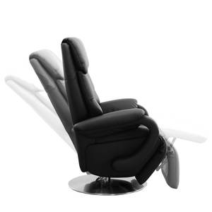 Fauteuil relax Foulbec Cuir véritable - Cuir Pua: Noir - Fonction relaxation - Avec aide au redressement