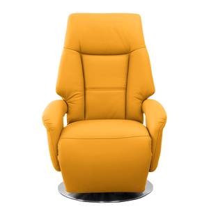 Relaxfauteuil Givors echt leer - Leer Pua: Goudbruin - Relaxfunctie - Met opstahulp