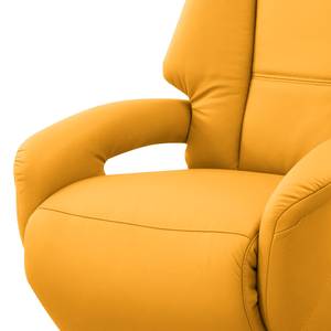 Relaxfauteuil Givors echt leer - Leer Pua: Goudbruin - Relaxfunctie - Met opstahulp