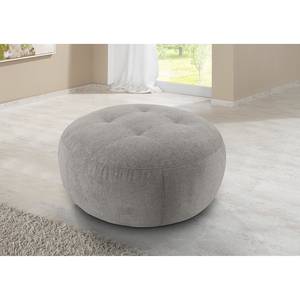 Pouf Montfort Chenille - Tissu Chenille Alix: Gris clair