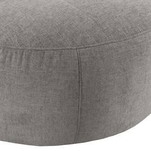 Pouf Montfort Chenille - Tissu Chenille Alix: Gris clair