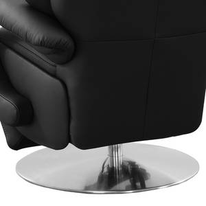 Relaxfauteuil Foulbec echt leer - Leer Pua: Zwart - Relaxfunctie