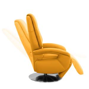 Relaxfauteuil Givors echt leer - Leer Pua: Goudbruin - Relaxfunctie