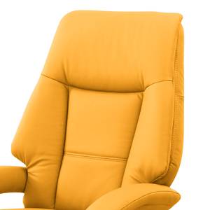 Relaxfauteuil Givors echt leer - Leer Pua: Goudbruin - Relaxfunctie