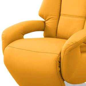 Relaxfauteuil Givors echt leer - Leer Pua: Goudbruin - Relaxfunctie