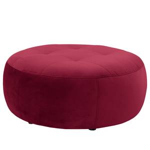 Gestoffeerde Hocker Monteux fluweel - Velours Ravi: Aubergine - 104 x 104 cm