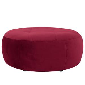 Gestoffeerde Hocker Monteux fluweel - Velours Ravi: Aubergine - 104 x 104 cm