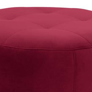 Gestoffeerde Hocker Monteux fluweel - Velours Ravi: Aubergine - 104 x 104 cm