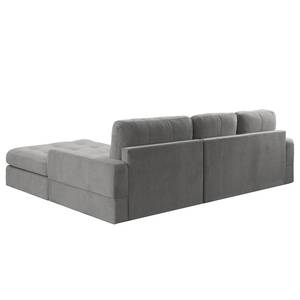 Ecksofa Montfort Chenille - Chenille Alix: Grau - Breite: 263 cm - Longchair davorstehend rechts