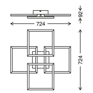 Plafonnier Frame III Polycarbonate / Fer - 1 ampoule