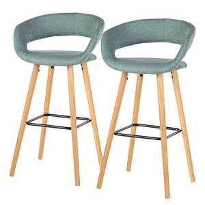 Chaises de bar Volda (lot de 2) Vert olive clair