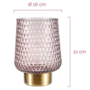 LED-tafellamp Sparkling Glamour transparant glas/messing - 1 lichtbron
