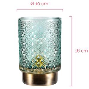 LED-tafellamp Modern Glamour transparant glas/messing - 1 lichtbron