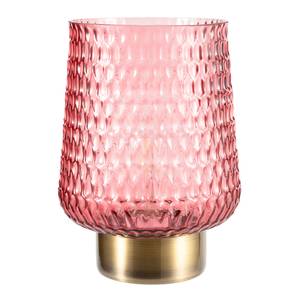 LED-tafellamp Rose Glamour transparant glas/messing - 1 lichtbron