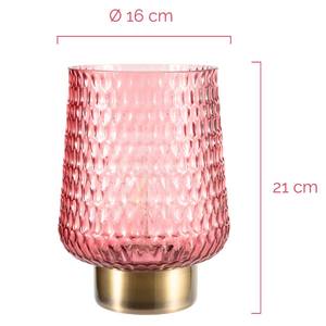LED-Tischleuchte Rose Glamour Klarglas / Messing - 1-flammig