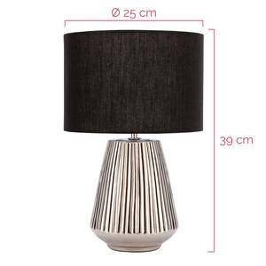 Lampe Toss Of Silver Tissu mélangé / Céramique - 1 ampoule
