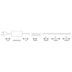 LED-Stripes MaxLED 60cm (3er-Set) Silikon