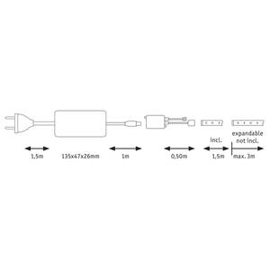 Ruban LED MaxLED 1,5m XII plexiglas