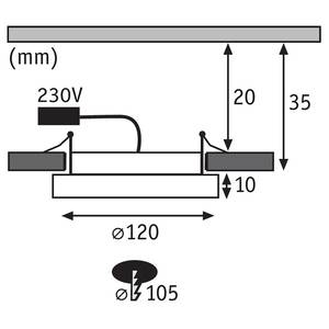 Spot encastrable Areo XVI Plexiglas - 1 ampoule