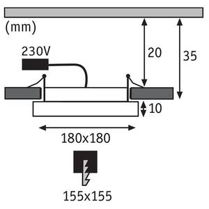 Spot encastrable Areo XII Plexiglas - 1 ampoule