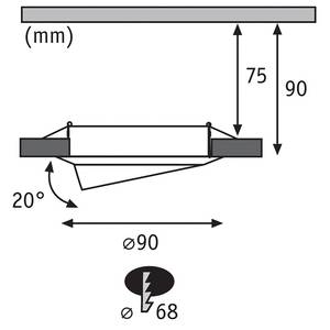 LED-inbouwlamp Base III acrylglas/aluminium - 3 lichtbronnen