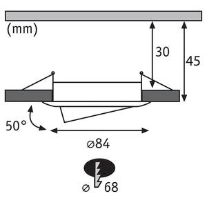 LED-Einbauleuchte Nova VIII Kunststoff / Aluminium - 3-flammig