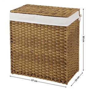 Panier à linge La Boisse Fer / Matière plastique - Beige - 57 x 61 cm