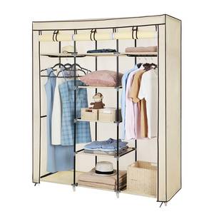 Stoffschrank Branville II Vliesgewebe / Eisen - Beige