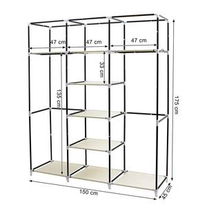 Stoffen kast Branville II vliesweefsel/ijzer - Beige