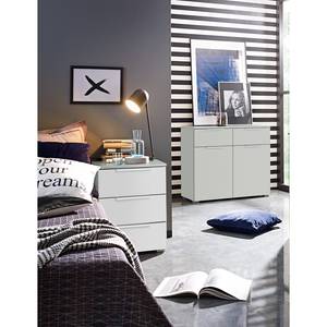 Table de chevet Alabama Blanc alpin / Gris - 3